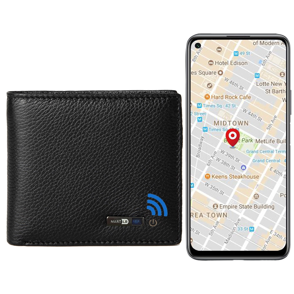 Mobeluxe Anti-lost Wallet Tracker - Luxe Wallet met GPS